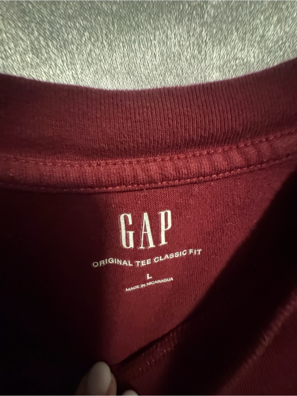 GAP Men's Crewneck Tee - Deep Burgundy